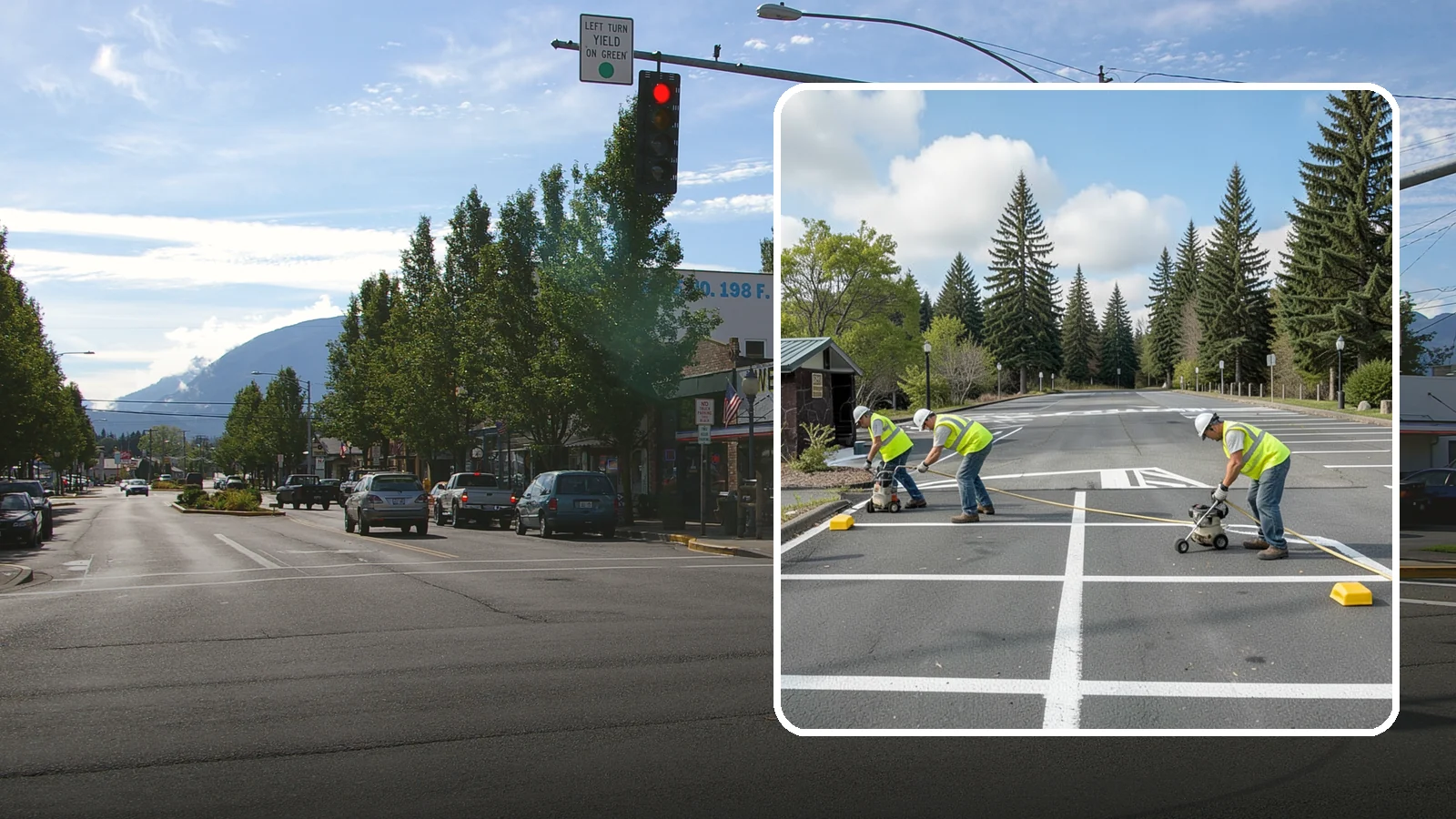 Parking Lot Restriping in North Bend, King County, WA - Restriping refreshes faded stalls and layouts in municipal and agency parking lots.
