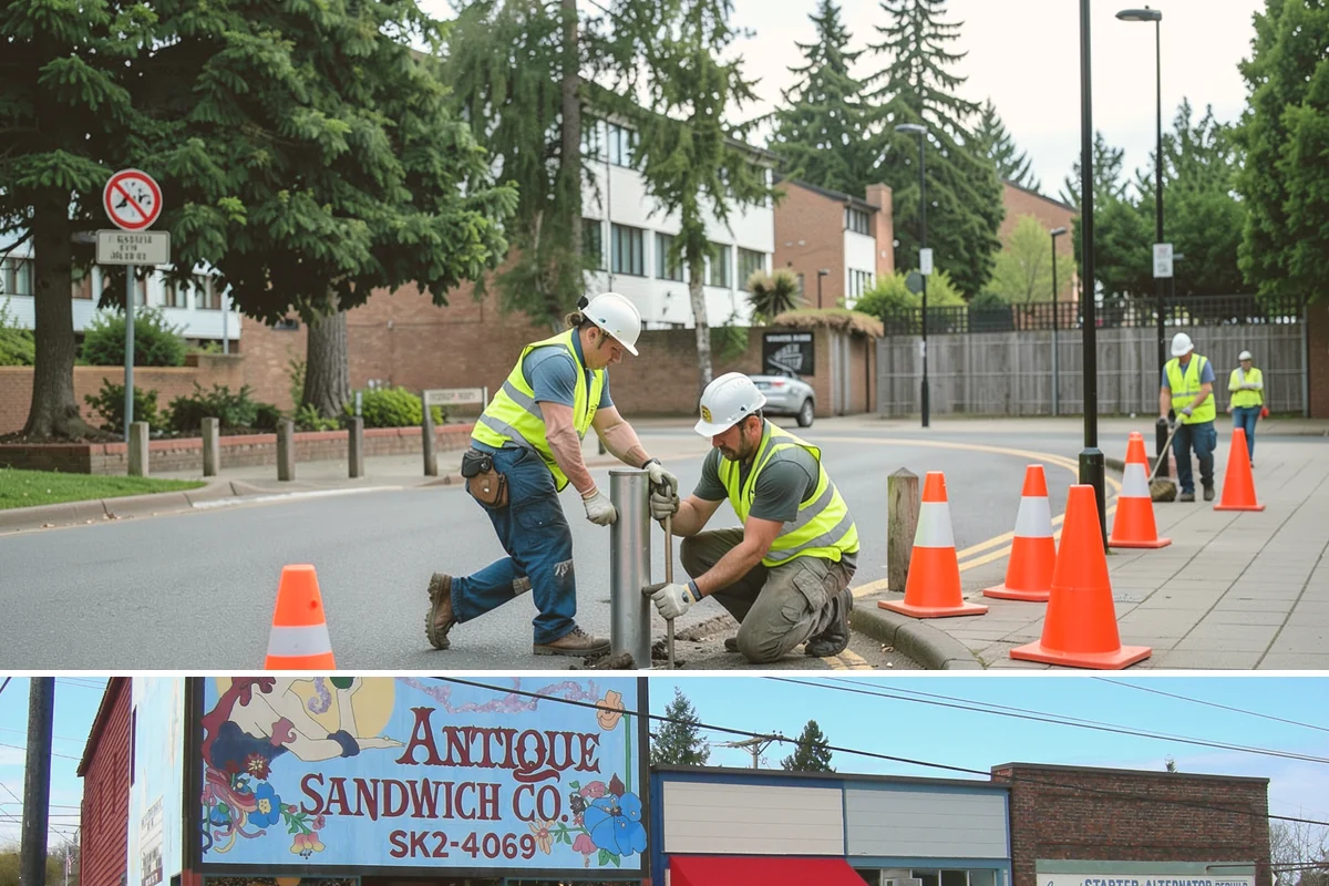 Parking Lot Restriping in Ruston, Pierce County, WA - Dry summer weather delivers the best adhesion and lets crews close sections of lot with minimal disruption.