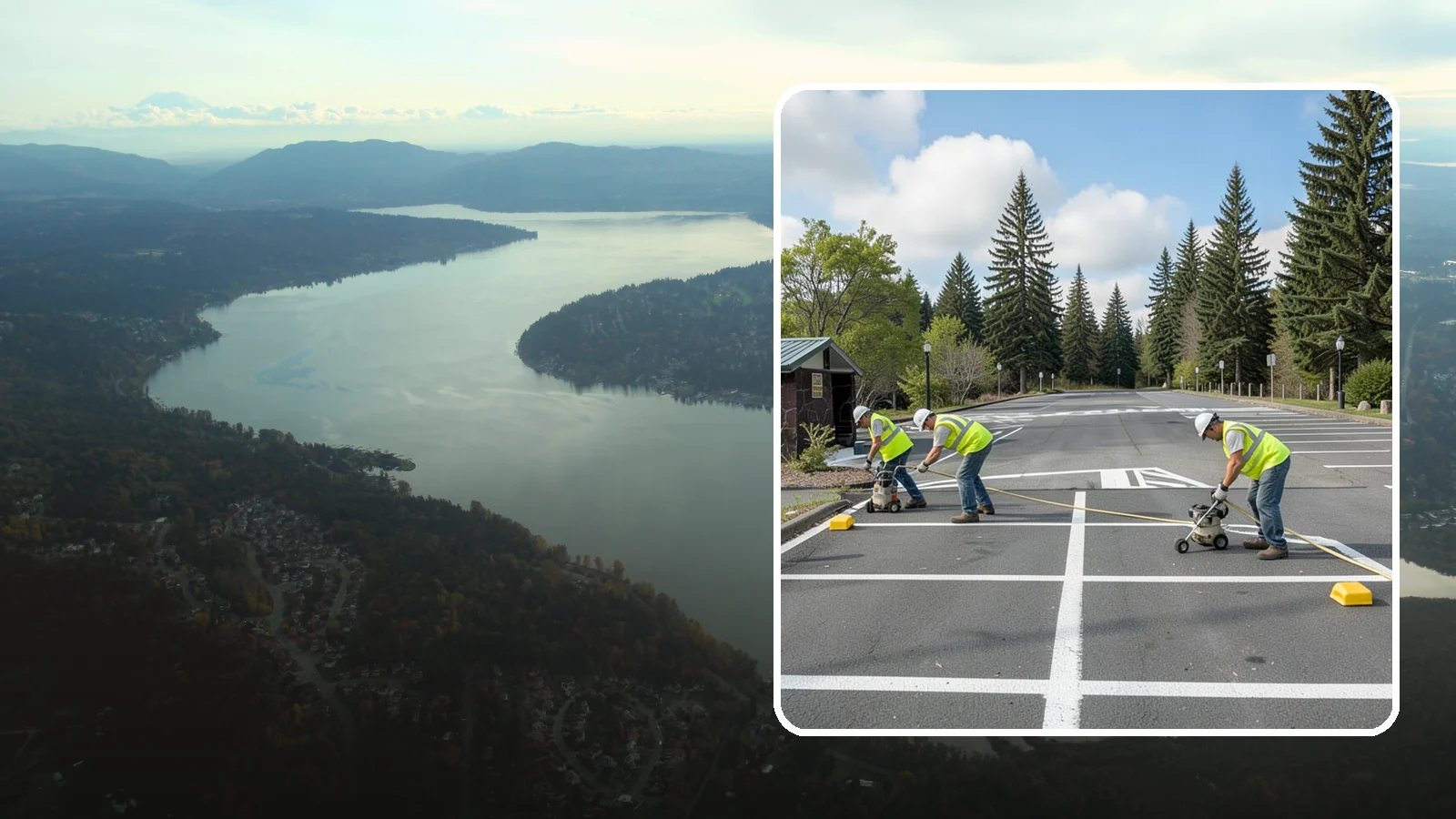 Parking Lot Restriping in Sammamish, King County, WA - Restriping refreshes faded stalls and layouts in municipal and agency parking lots.