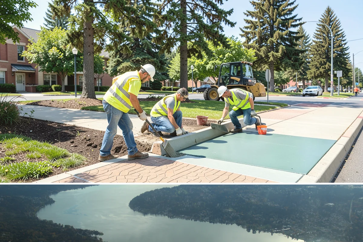 Parking Lot Restriping in Sammamish, King County, WA - Dry summer weather delivers the best adhesion and lets crews close sections of lot with minimal disruption.