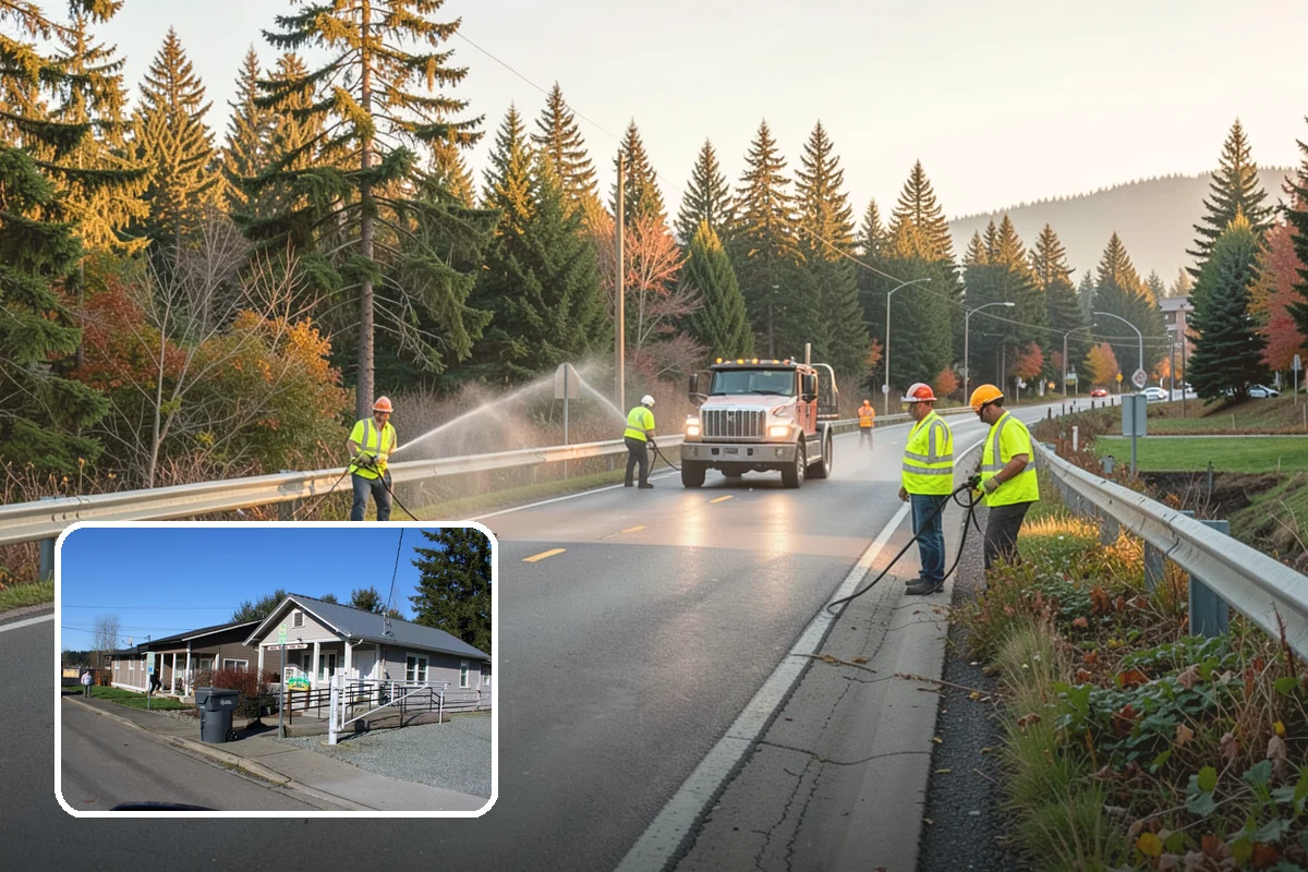 Parking Lot Restriping in South Prairie, Pierce County, WA - Recovered parking capacity from clear stalls