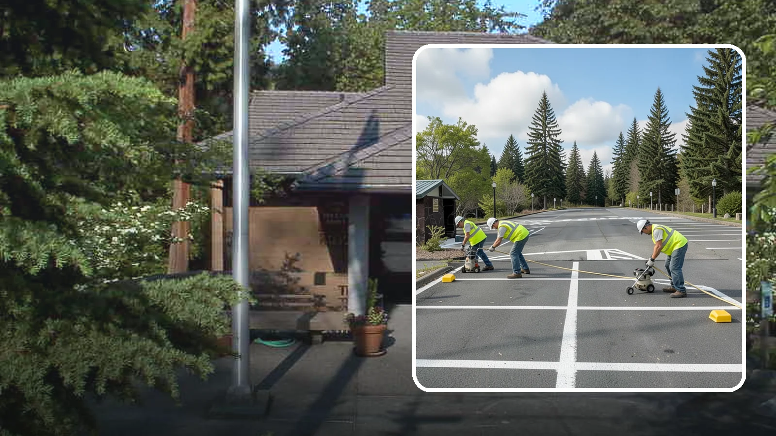 Parking Lot Restriping in Yarrow Point, King County, WA - Restriping refreshes faded stalls and layouts in municipal and agency parking lots.