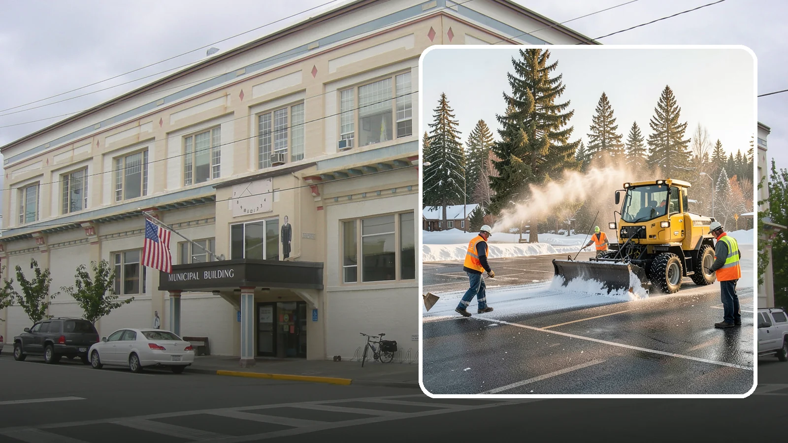 Parking Lot Snow Removal in Anacortes, Skagit County, WA - Plow and clear public parking lots and facility lots to keep them open and safe during winter weather.