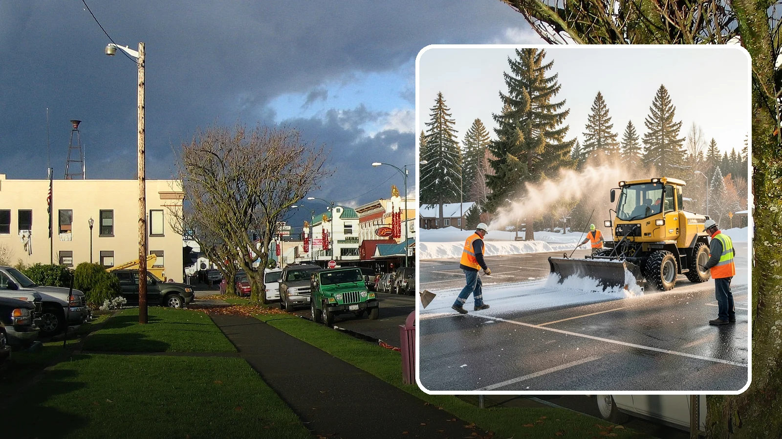 Parking Lot Snow Removal in Arlington, Snohomish County, WA - Plow and clear public parking lots and facility lots to keep them open and safe during winter weather.