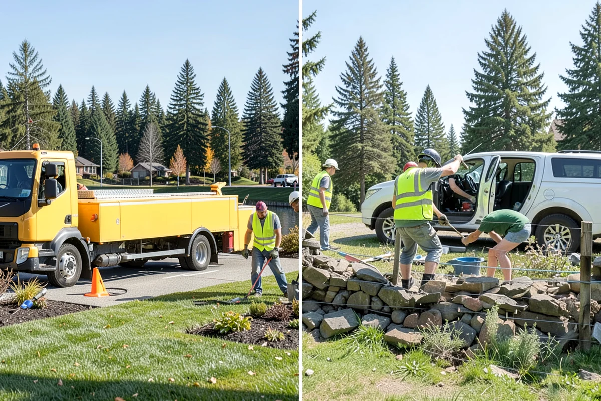 Parking Lot Snow Removal in Arlington, Snohomish County, WA - Map lots, ADA stalls, and snow-storage areas with staff