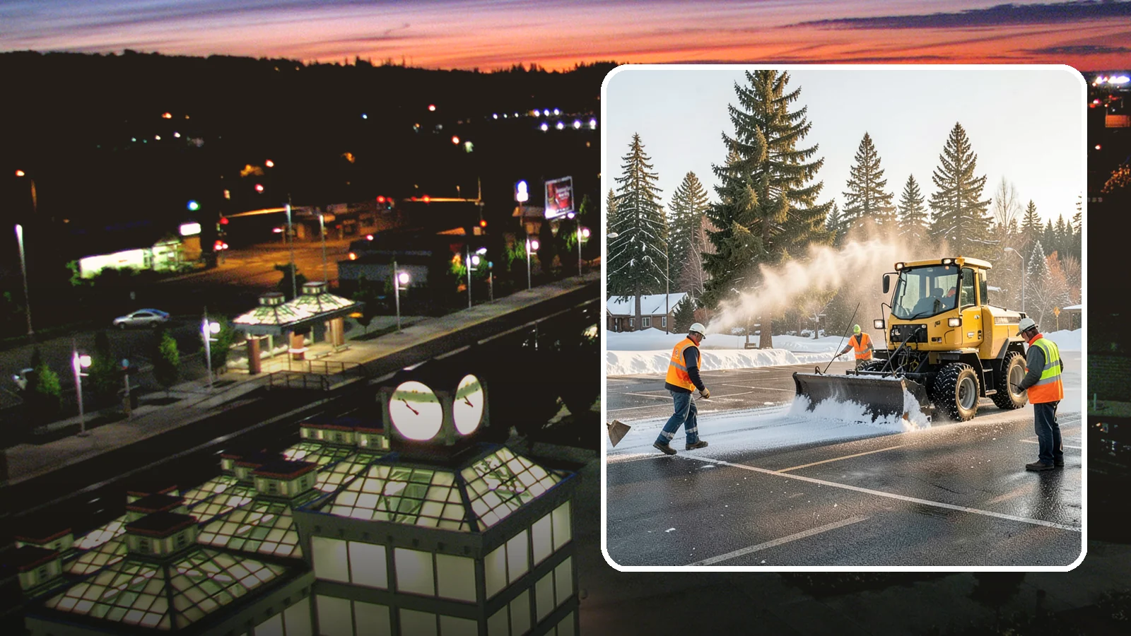 Parking Lot Snow Removal in Auburn, King County, WA - Plow and clear public parking lots and facility lots to keep them open and safe during winter weather.