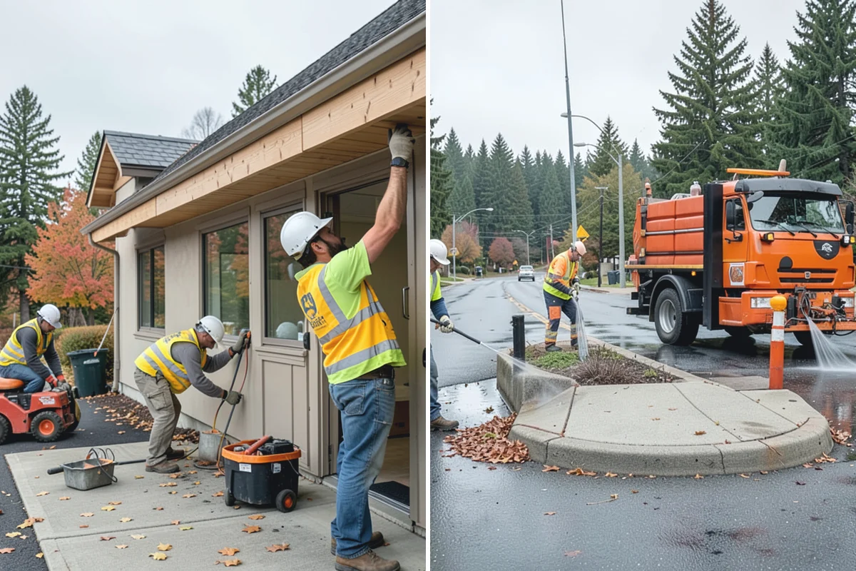 Parking Lot Snow Removal in Auburn, King County, WA - Map lots, ADA stalls, and snow-storage areas with staff