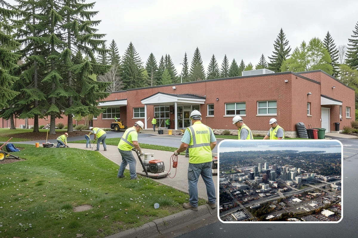 Parking Lot Snow Removal in Bellevue, King County, WA - Prioritizes ADA stalls and access aisles for compliance