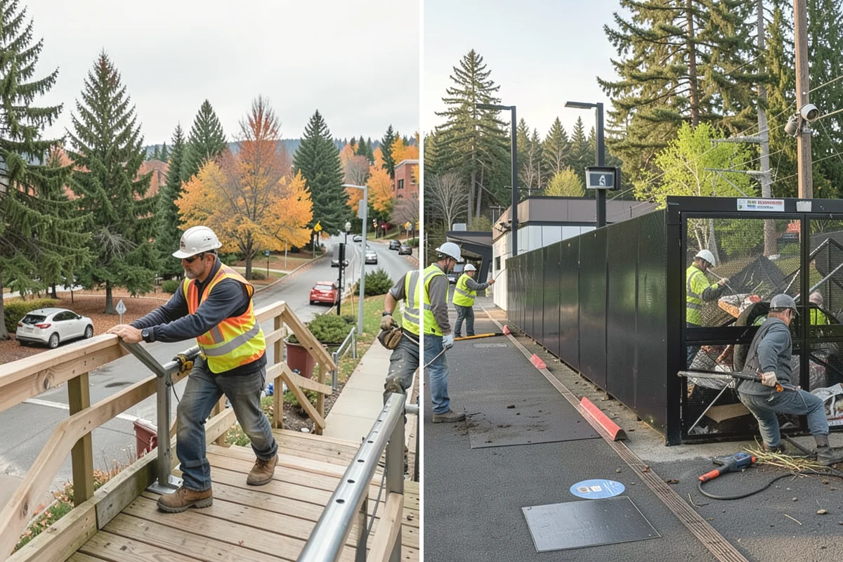Parking Lot Snow Removal in Black Diamond, King County, WA - Map lots, ADA stalls, and snow-storage areas with staff