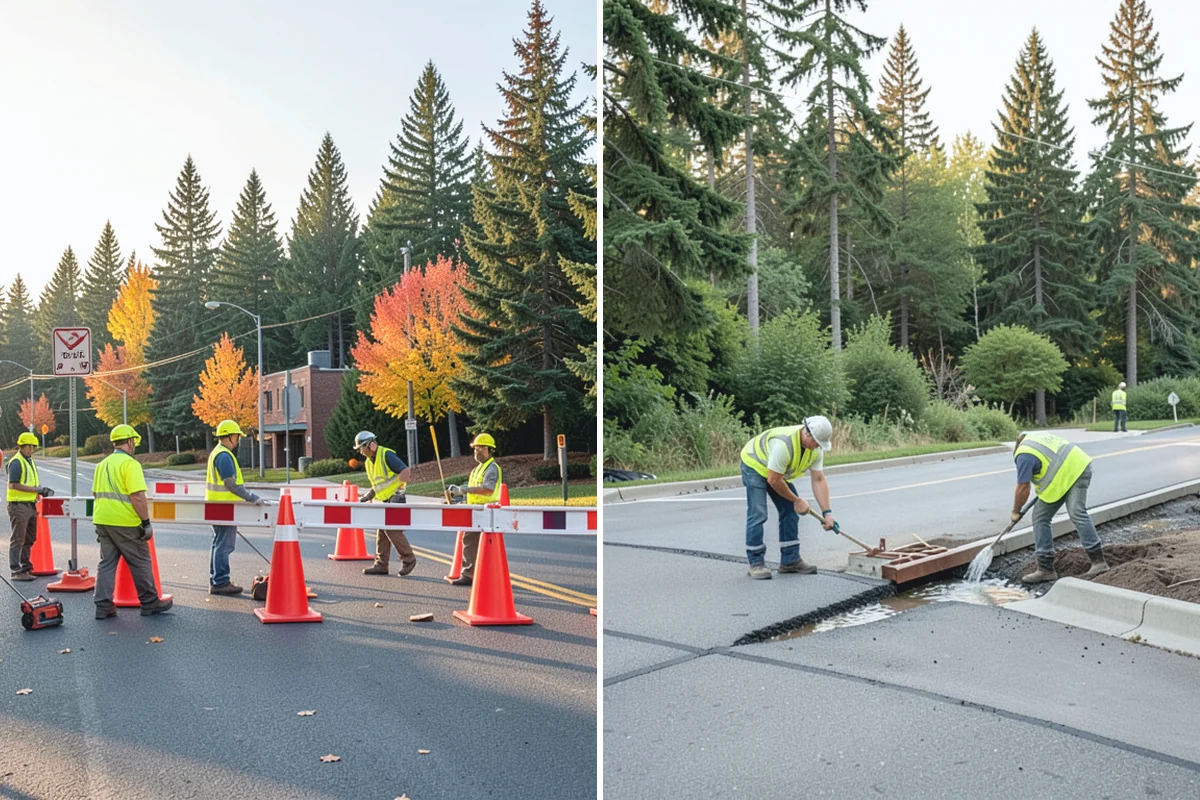 Parking Lot Snow Removal in Bonney Lake, Pierce County, WA - Map lots, ADA stalls, and snow-storage areas with staff