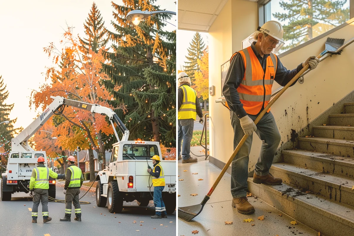 Parking Lot Snow Removal in Brier, Snohomish County, WA - Map lots, ADA stalls, and snow-storage areas with staff