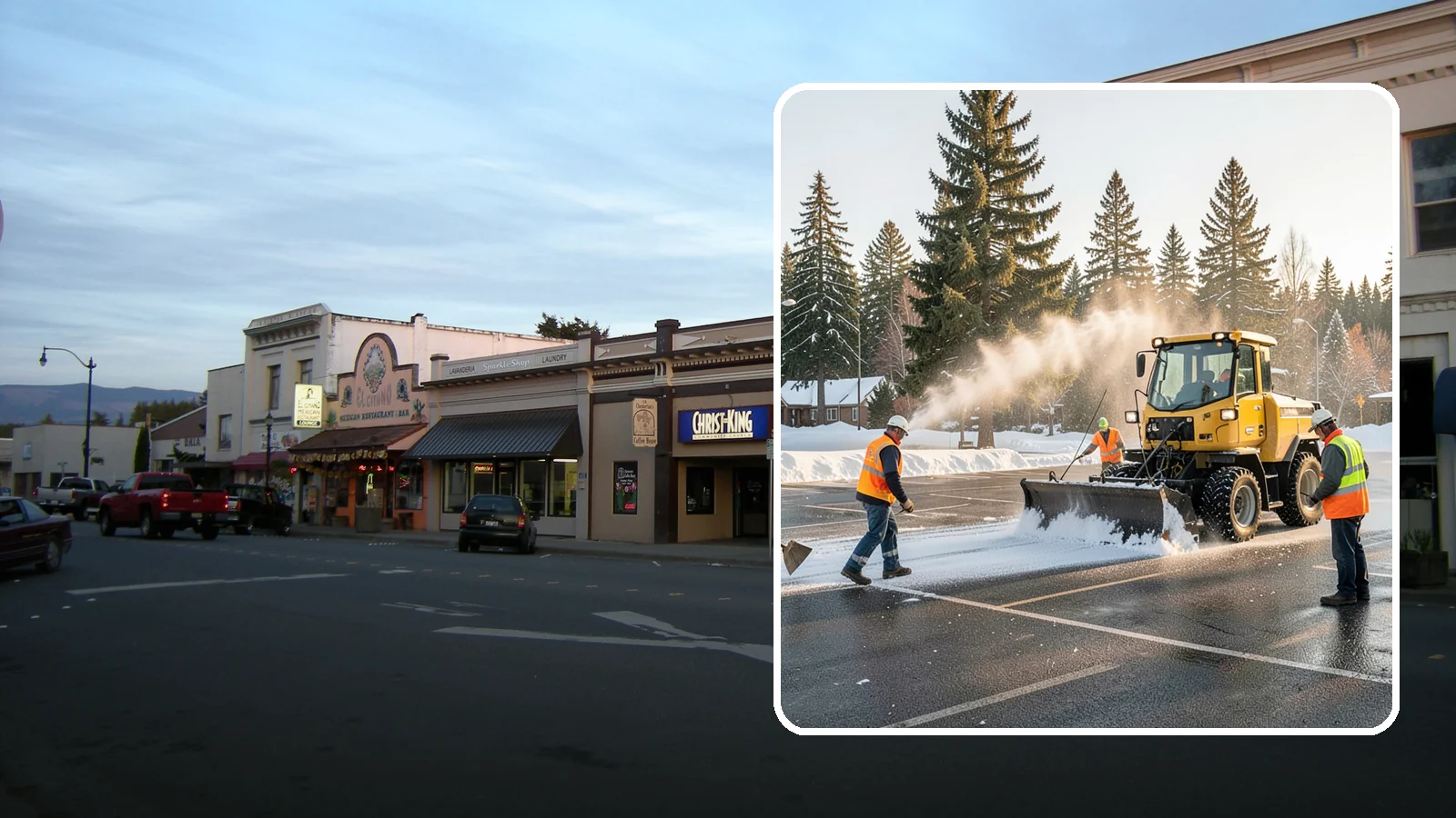 Parking Lot Snow Removal in Burlington, Skagit County, WA - Plow and clear public parking lots and facility lots to keep them open and safe during winter weather.