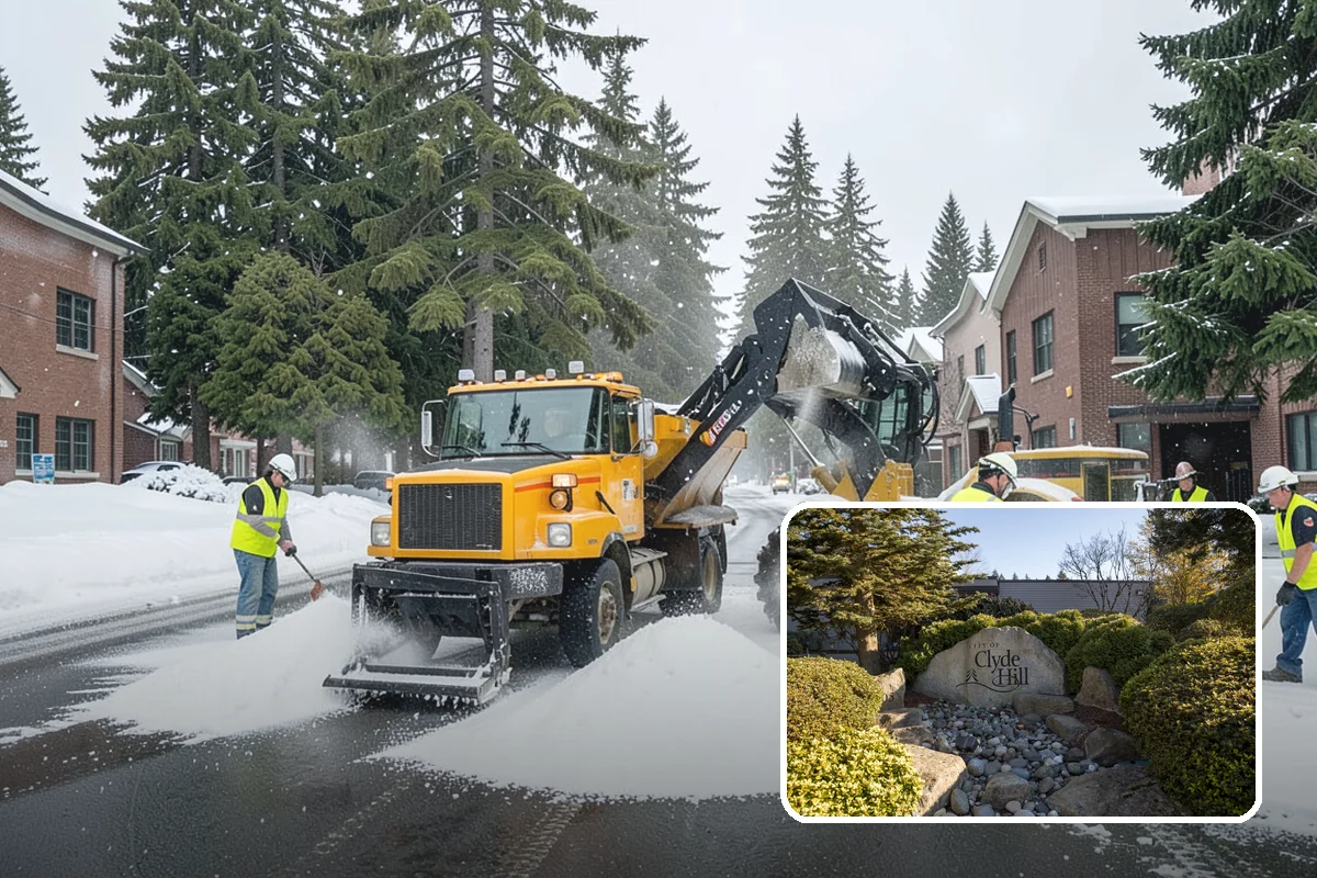 Parking Lot Snow Removal in Clyde Hill, King County, WA - Prioritizes ADA stalls and access aisles for compliance