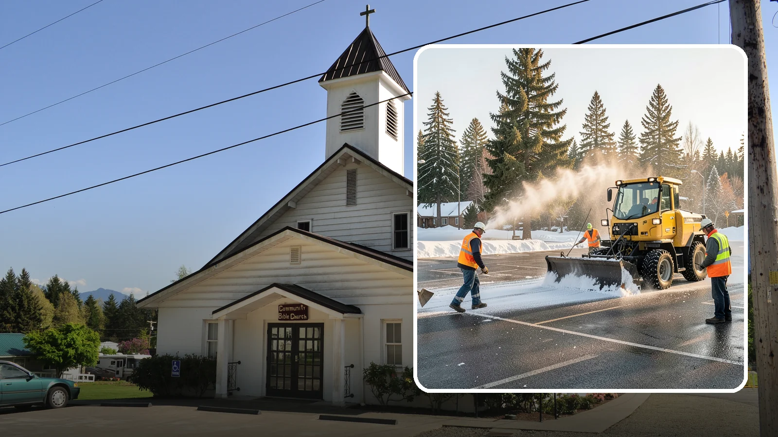 Parking Lot Snow Removal in Concrete, Skagit County, WA - Plow and clear public parking lots and facility lots to keep them open and safe during winter weather.