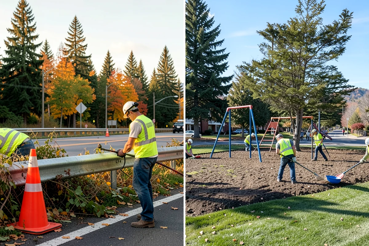 Parking Lot Snow Removal in Concrete, Skagit County, WA - Map lots, ADA stalls, and snow-storage areas with staff