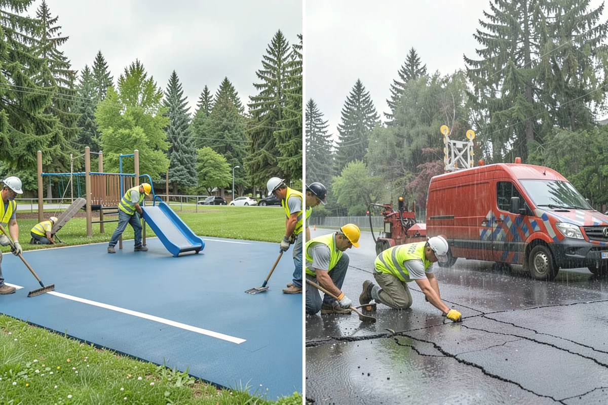 Parking Lot Snow Removal in Covington, King County, WA - Map lots, ADA stalls, and snow-storage areas with staff