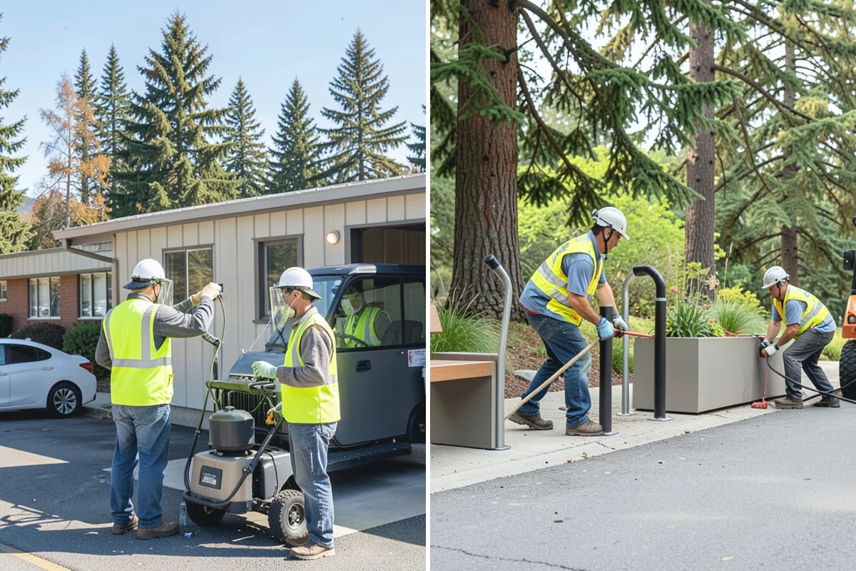Parking Lot Snow Removal in Darrington, Snohomish County, WA - Map lots, ADA stalls, and snow-storage areas with staff