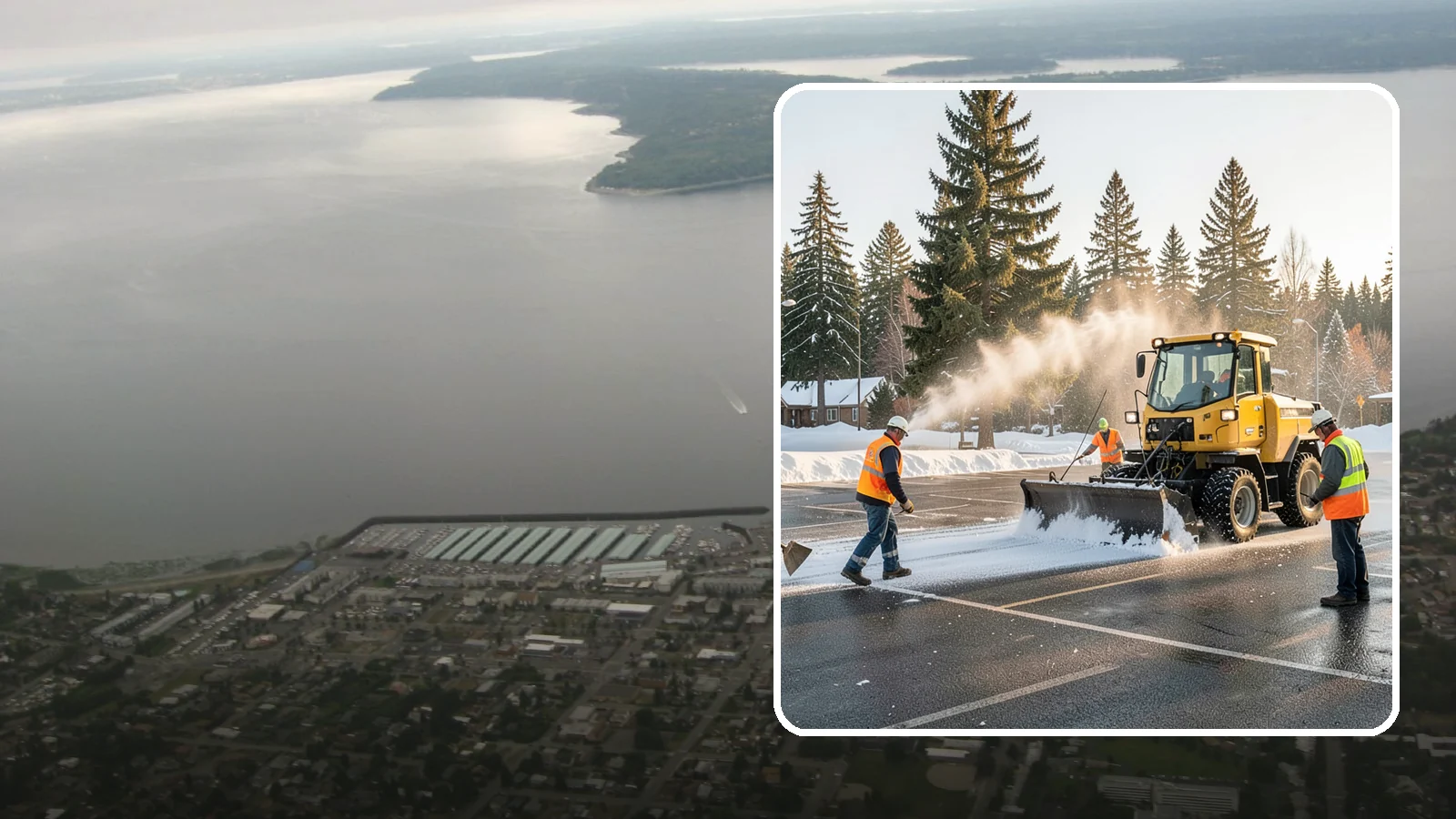 Parking Lot Snow Removal in Des Moines, King County, WA - Plow and clear public parking lots and facility lots to keep them open and safe during winter weather.