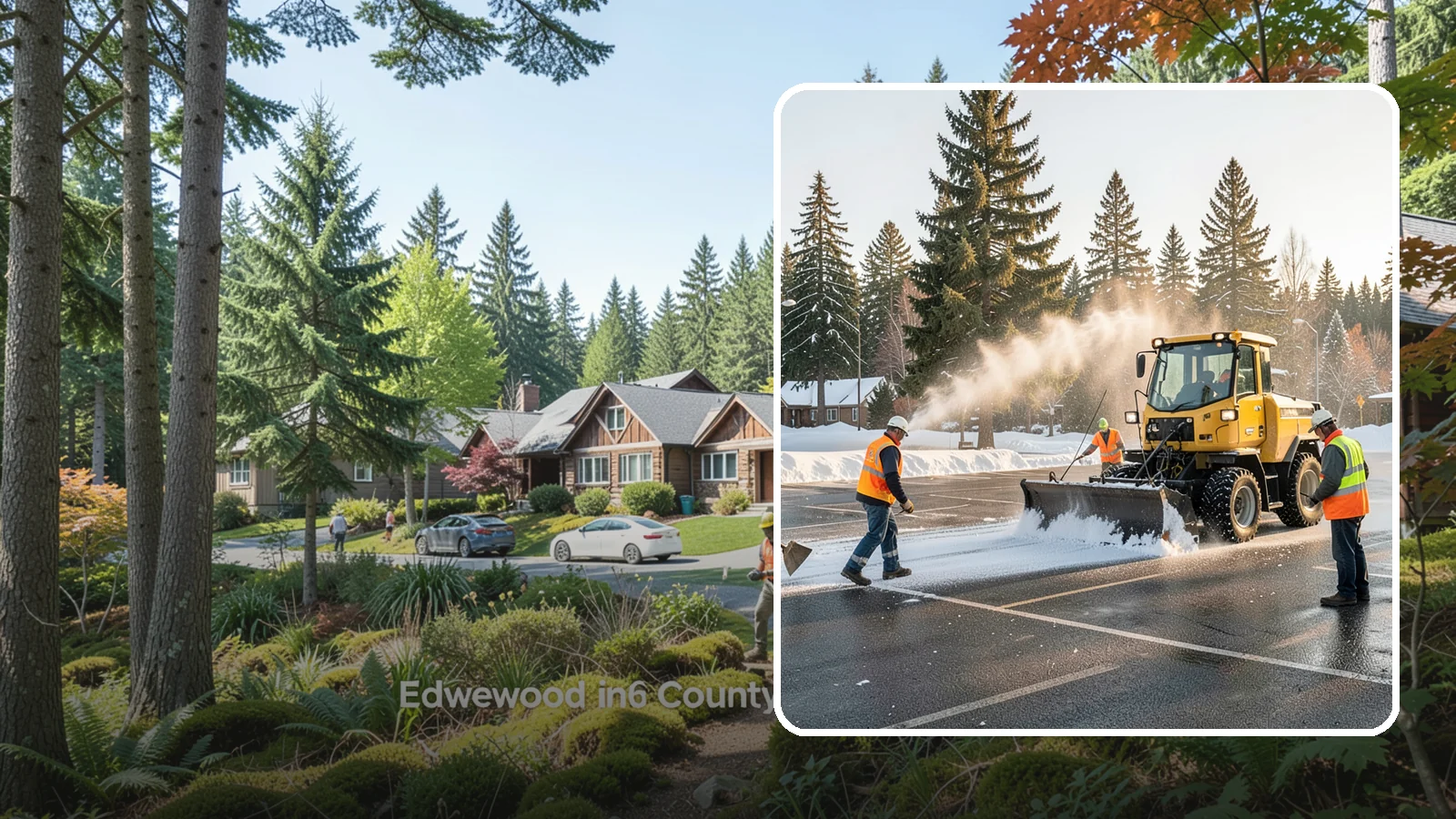 Parking Lot Snow Removal in Edgewood, Pierce County, WA - Plow and clear public parking lots and facility lots to keep them open and safe during winter weather.