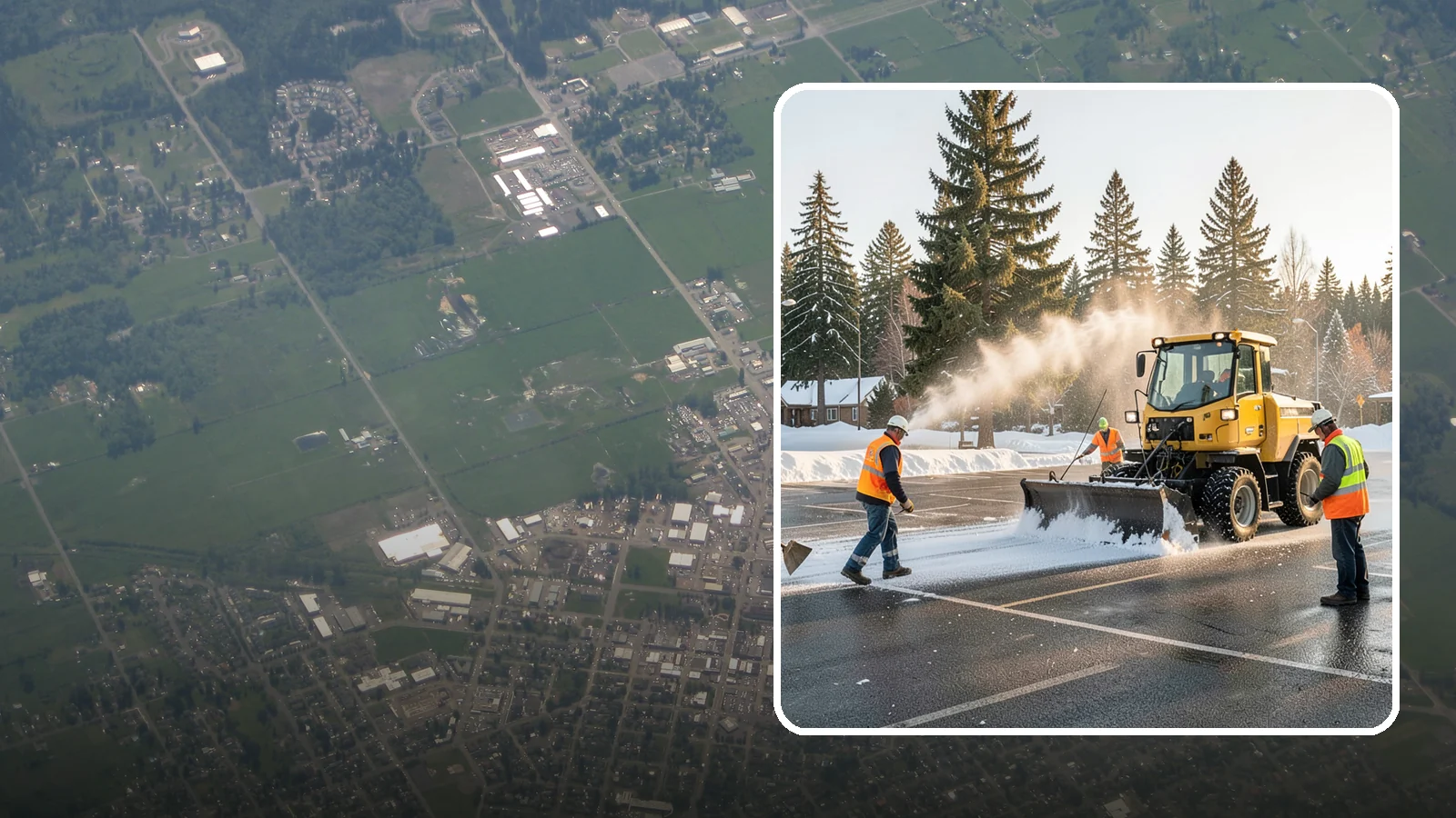 Parking Lot Snow Removal in Enumclaw, King County, WA - Plow and clear public parking lots and facility lots to keep them open and safe during winter weather.