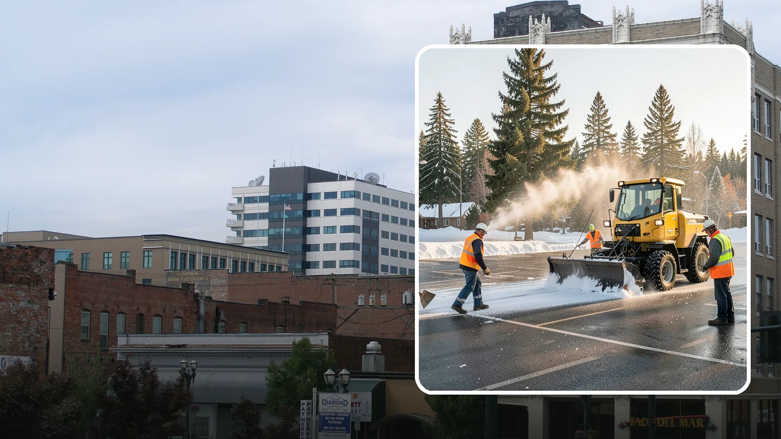 Parking Lot Snow Removal in Everett, Snohomish County, WA - Plow and clear public parking lots and facility lots to keep them open and safe during winter weather.