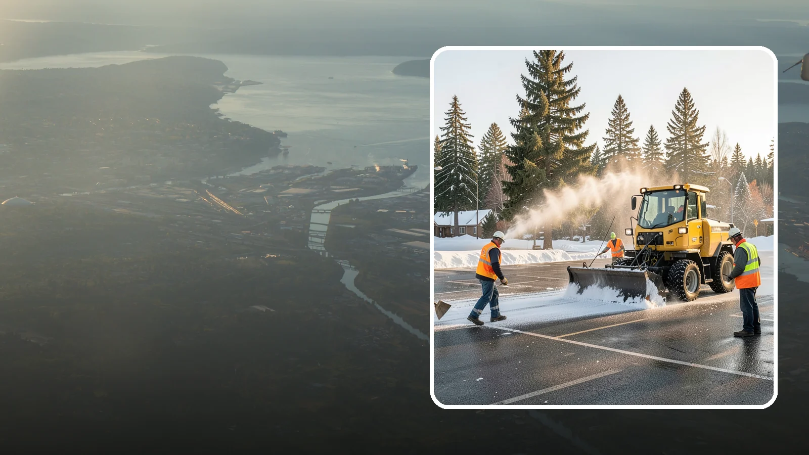 Parking Lot Snow Removal in Fife, Pierce County, WA - Plow and clear public parking lots and facility lots to keep them open and safe during winter weather.