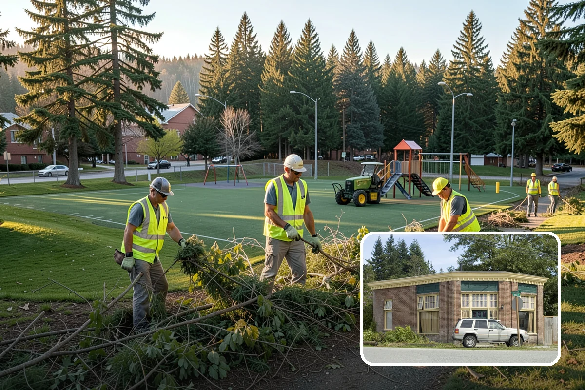 Parking Lot Snow Removal in Hamilton, Skagit County, WA - Prioritizes ADA stalls and access aisles for compliance