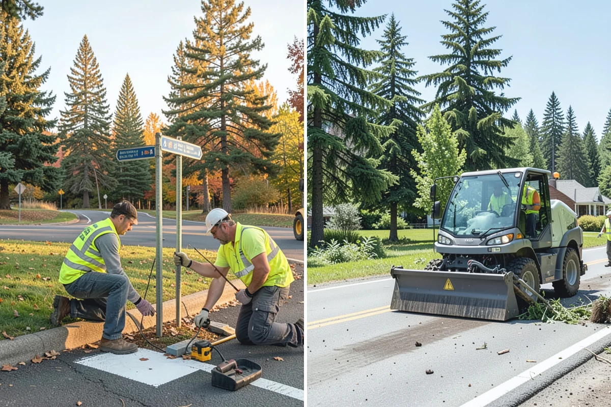 Parking Lot Snow Removal in Hamilton, Skagit County, WA - Map lots, ADA stalls, and snow-storage areas with staff