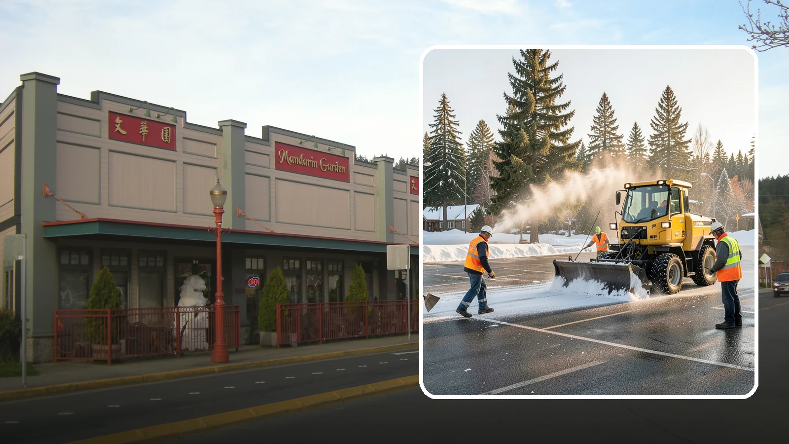 Parking Lot Snow Removal in Issaquah, King County, WA - Plow and clear public parking lots and facility lots to keep them open and safe during winter weather.