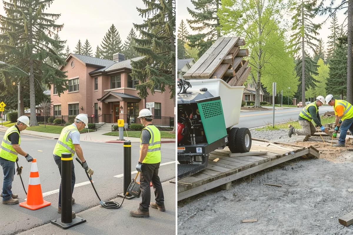 Parking Lot Snow Removal in Kirkland, King County, WA - Map lots, ADA stalls, and snow-storage areas with staff