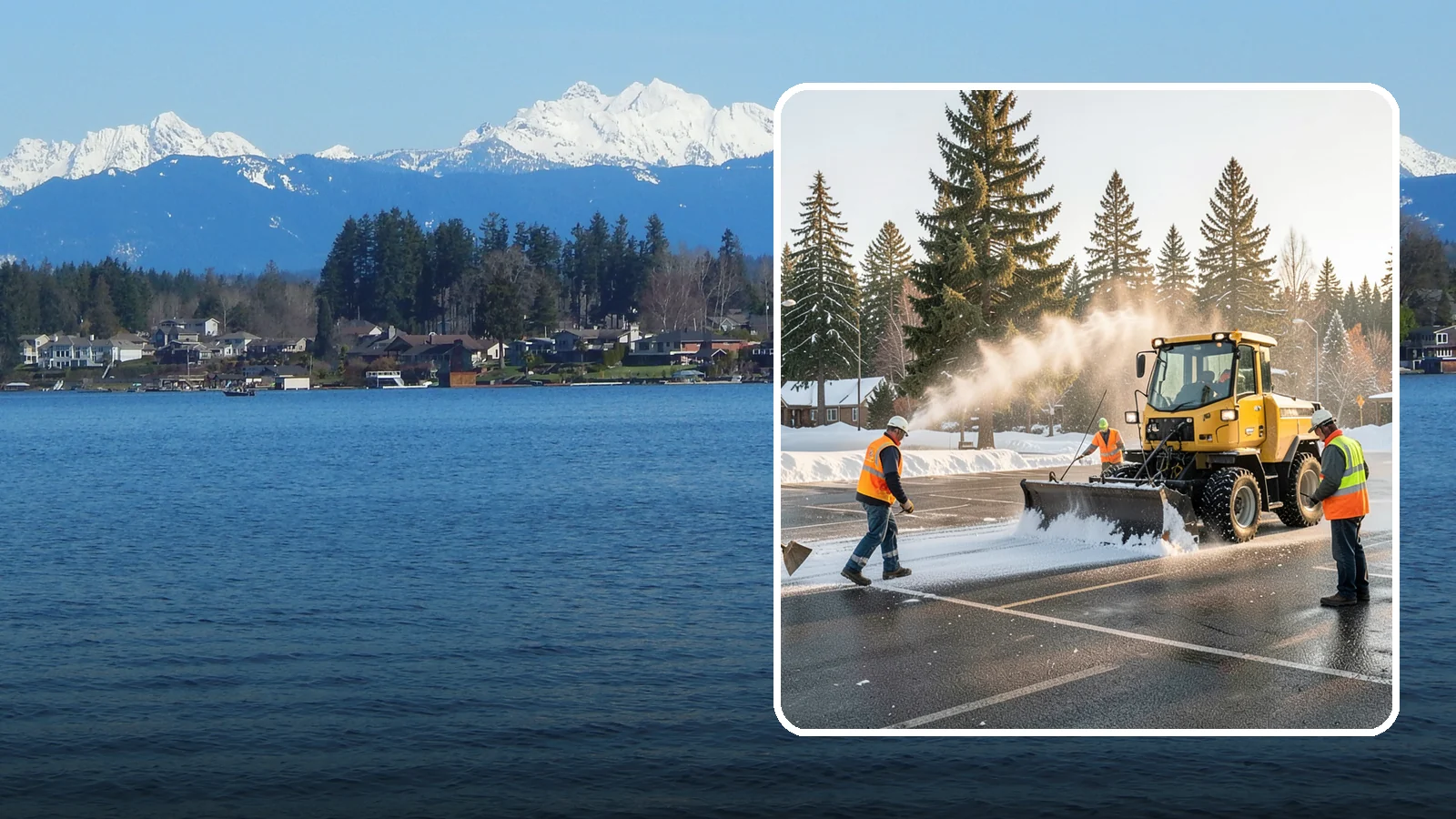 Parking Lot Snow Removal in Lake Stevens, Snohomish County, WA - Plow and clear public parking lots and facility lots to keep them open and safe during winter weather.
