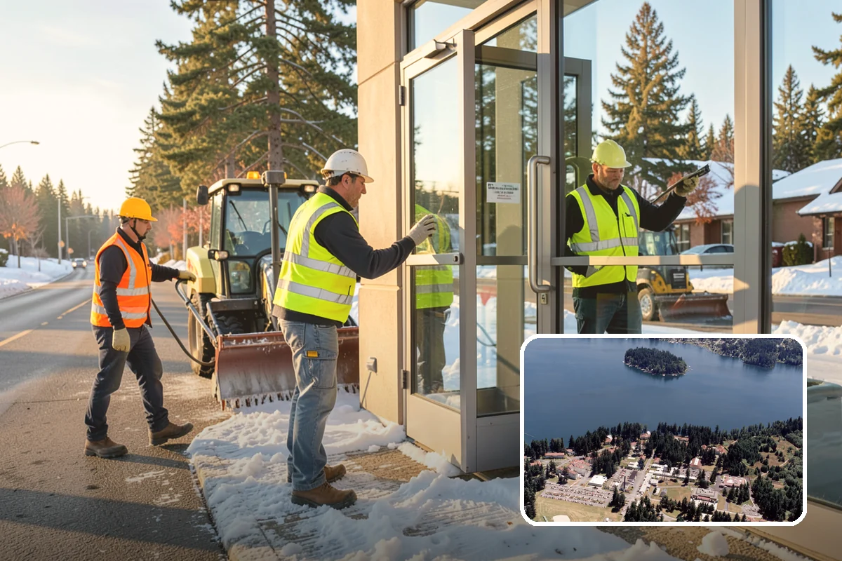 Parking Lot Snow Removal in Lakewood, Pierce County, WA - Prioritizes ADA stalls and access aisles for compliance