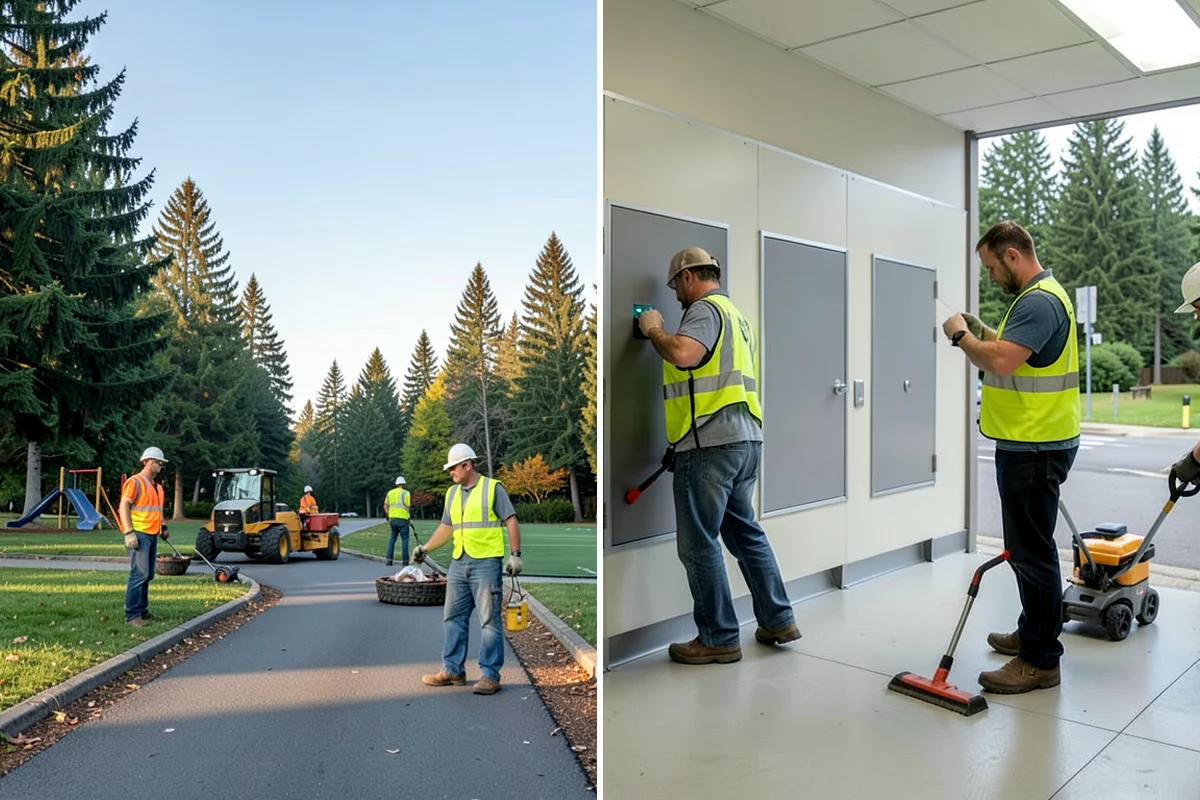 Parking Lot Snow Removal in Lyman, Skagit County, WA - Map lots, ADA stalls, and snow-storage areas with staff