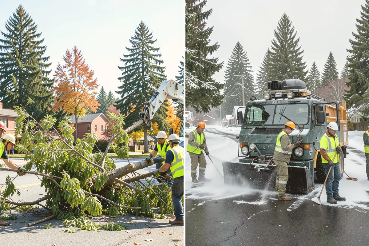 Parking Lot Snow Removal in Lynnwood, Snohomish County, WA - Map lots, ADA stalls, and snow-storage areas with staff