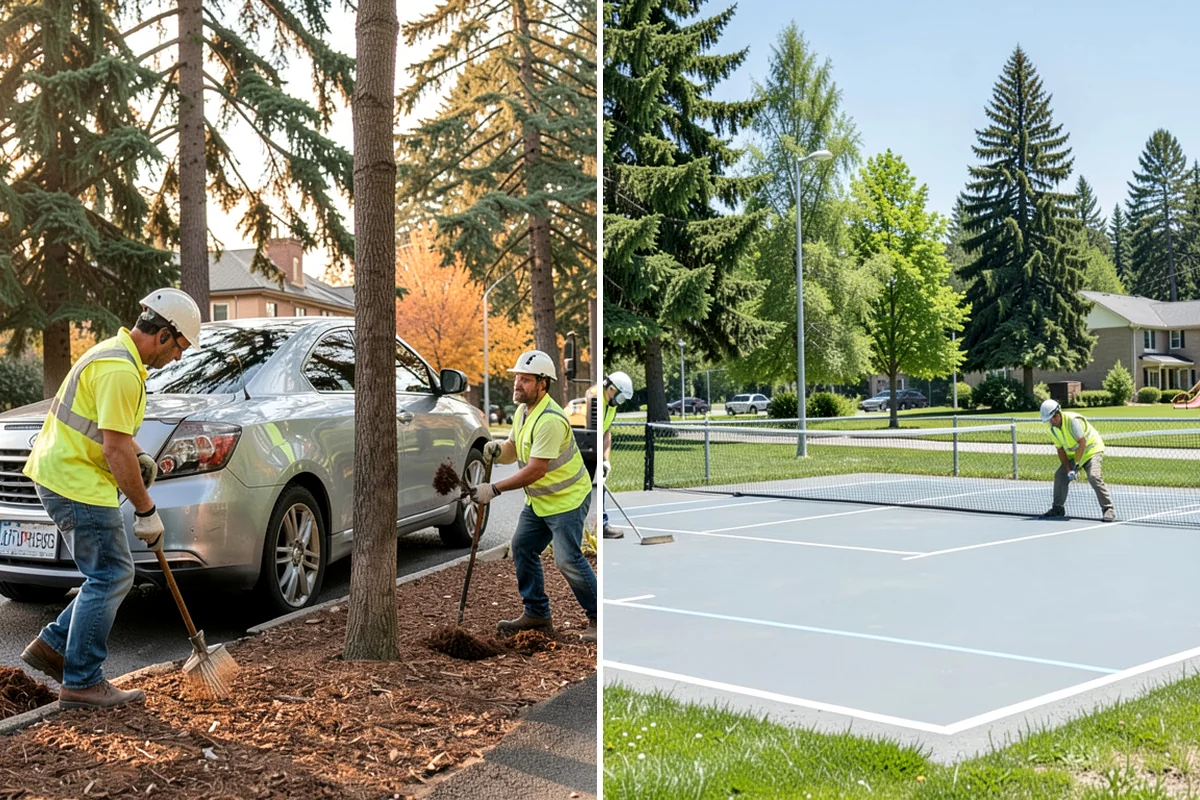 Parking Lot Snow Removal in Maple Valley, King County, WA - Map lots, ADA stalls, and snow-storage areas with staff