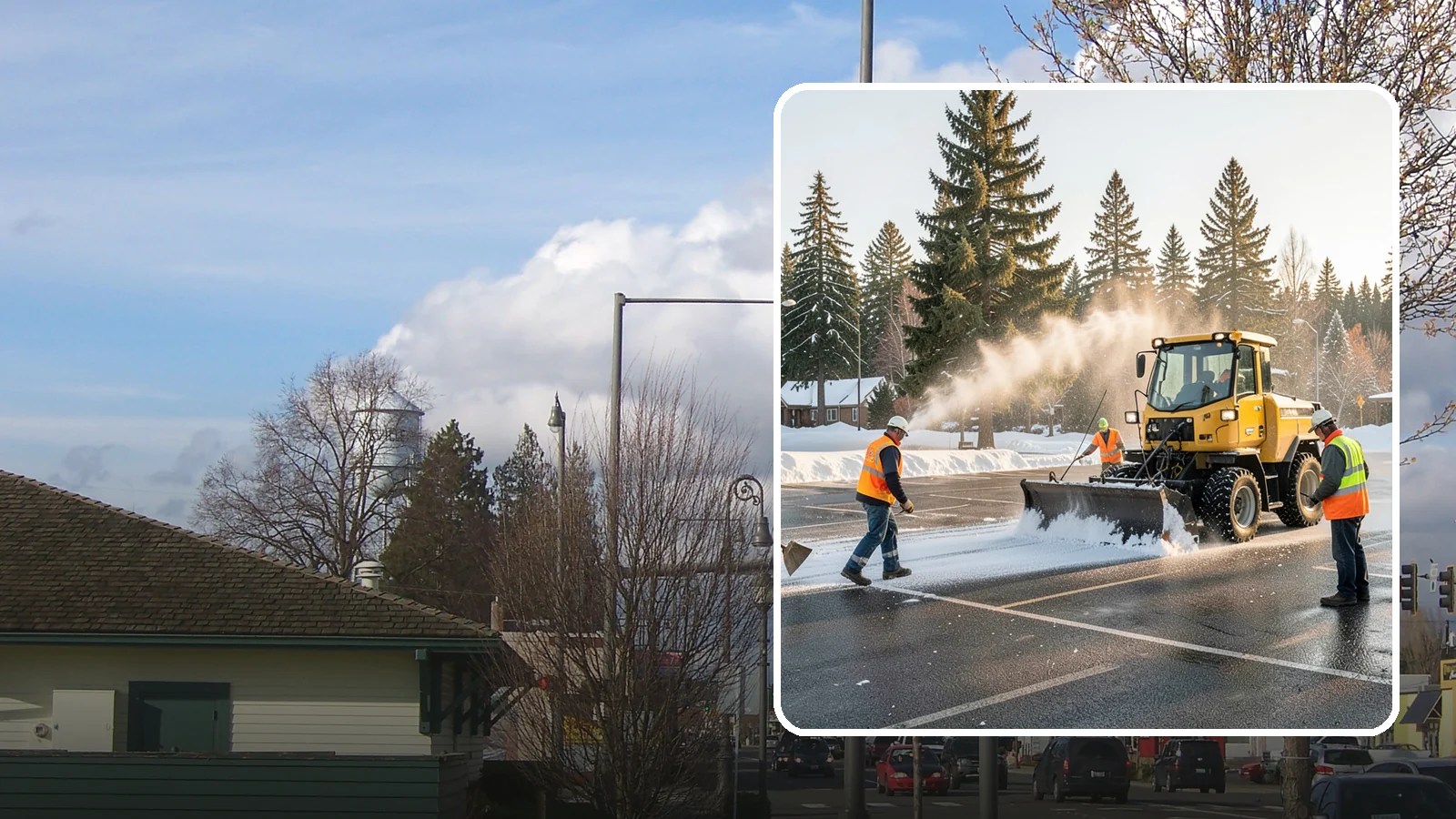 Parking Lot Snow Removal in Marysville, Snohomish County, WA - Plow and clear public parking lots and facility lots to keep them open and safe during winter weather.