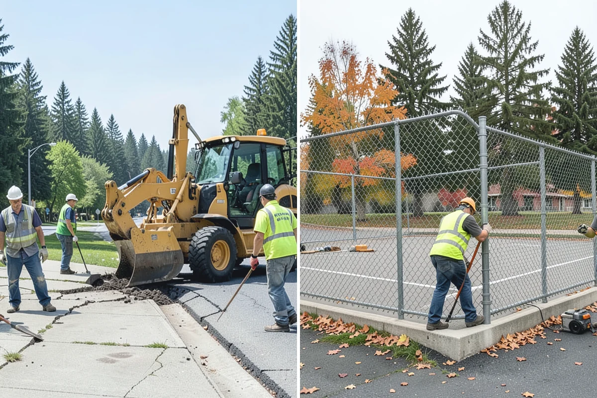 Parking Lot Snow Removal in Marysville, Snohomish County, WA - Map lots, ADA stalls, and snow-storage areas with staff