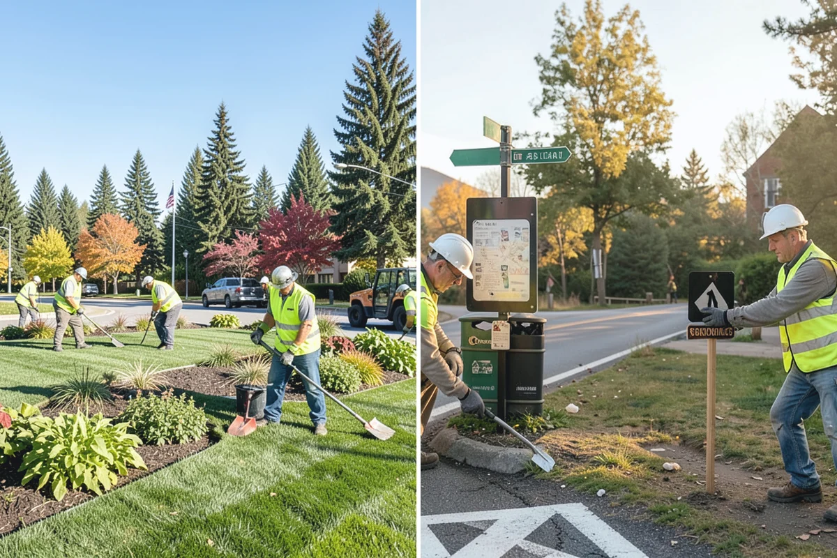 Parking Lot Snow Removal in Medina, King County, WA - Map lots, ADA stalls, and snow-storage areas with staff