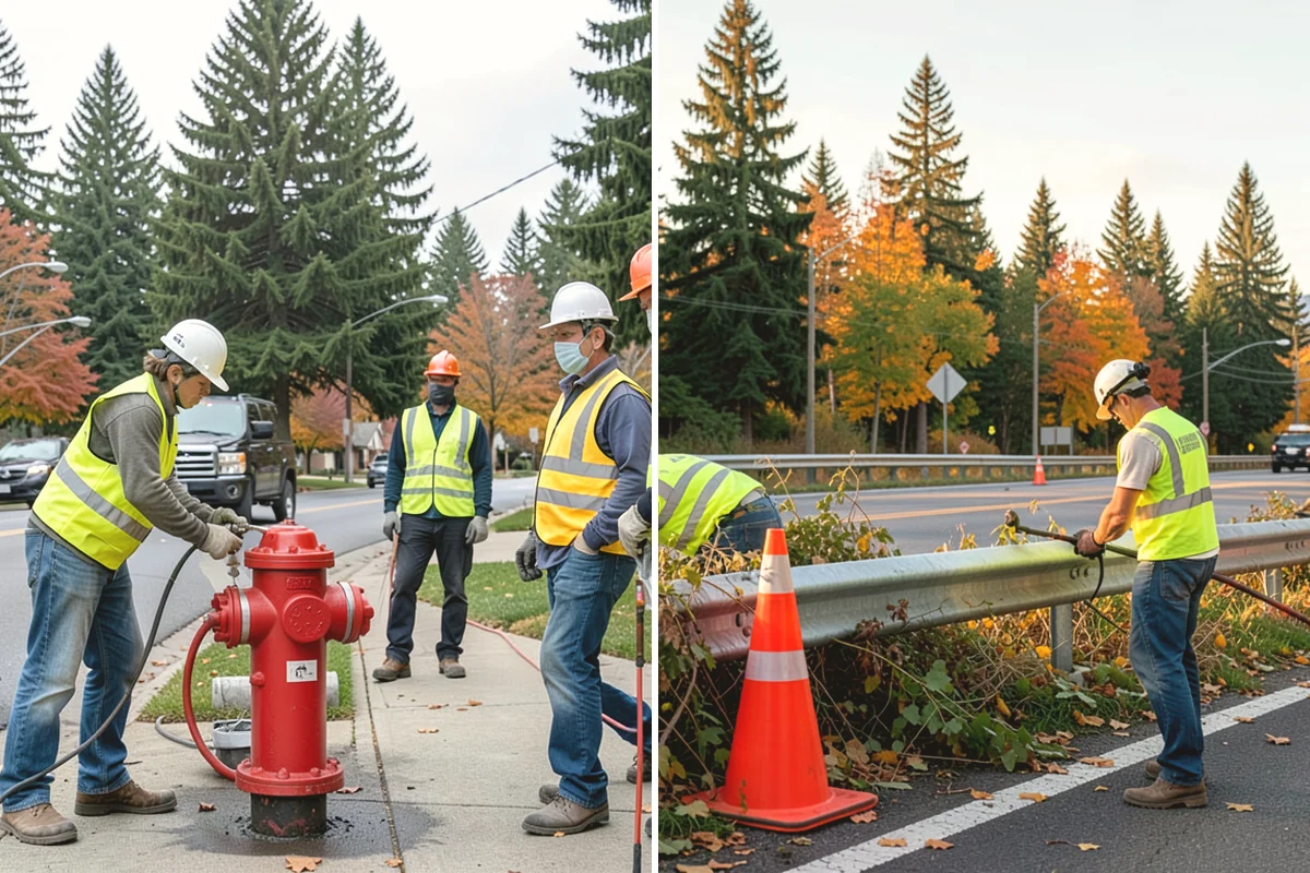 Parking Lot Snow Removal in Mercer Island, King County, WA - Map lots, ADA stalls, and snow-storage areas with staff