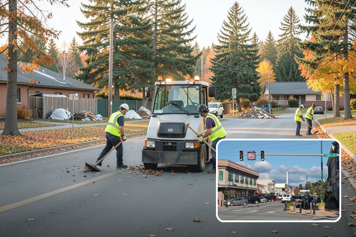 Parking Lot Snow Removal in Monroe, Snohomish County, WA - Prioritizes ADA stalls and access aisles for compliance