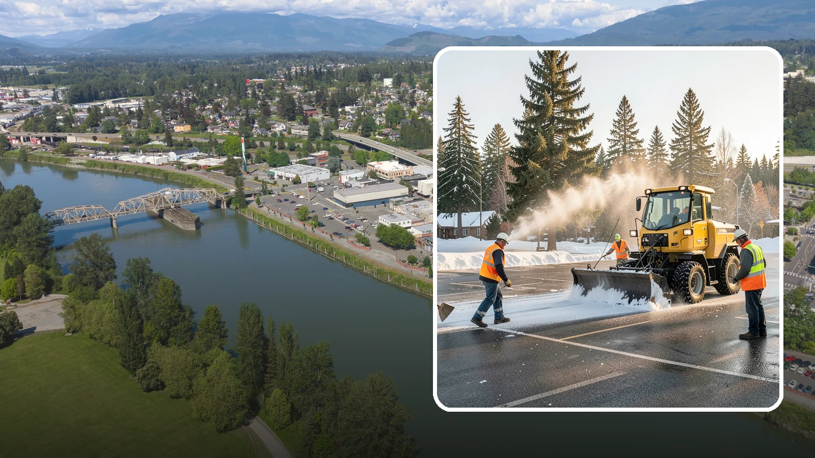 Parking Lot Snow Removal in Mount Vernon, Skagit County, WA - Plow and clear public parking lots and facility lots to keep them open and safe during winter weather.