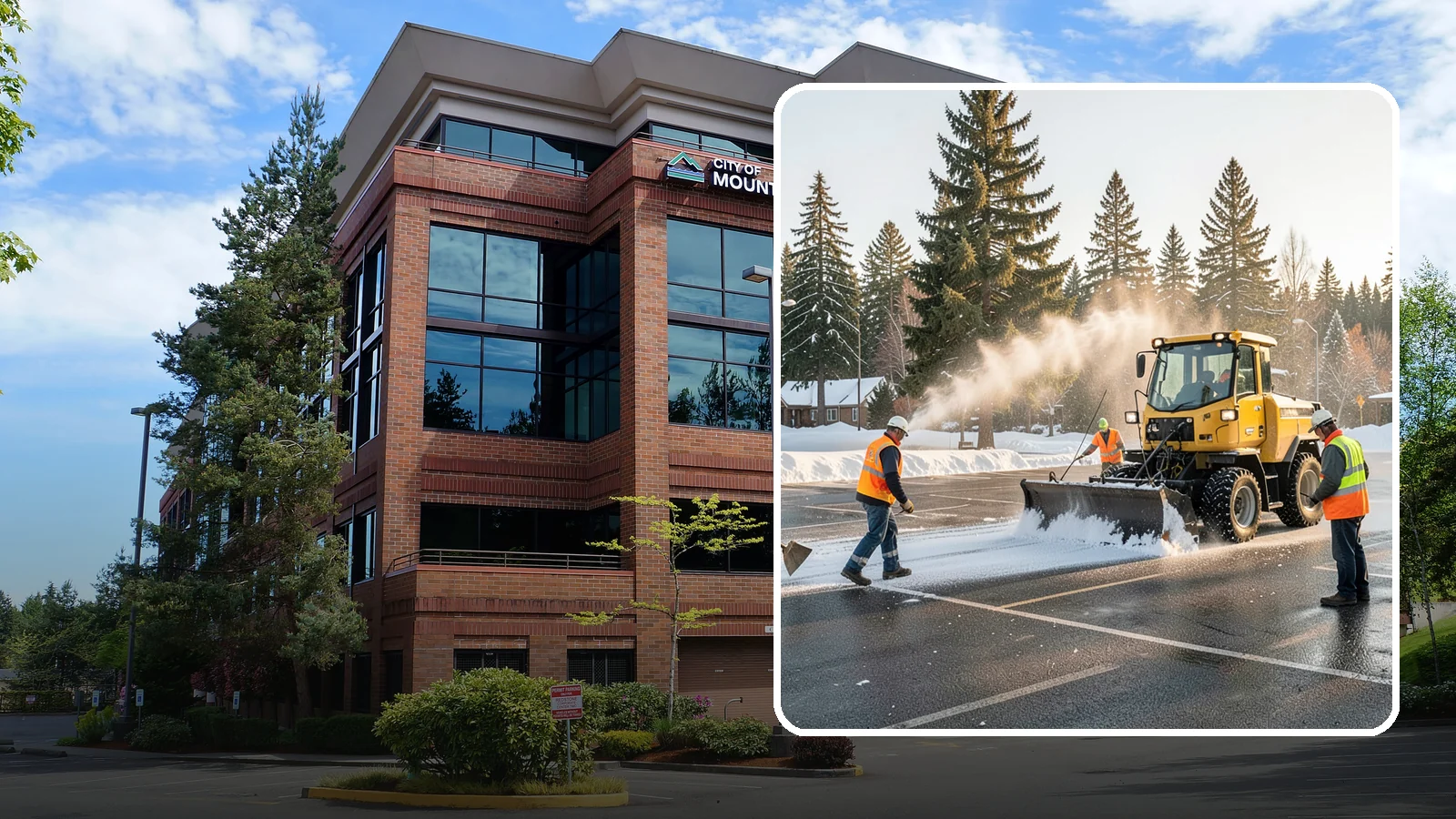 Parking Lot Snow Removal in Mountlake Terrace, Snohomish County, WA - Plow and clear public parking lots and facility lots to keep them open and safe during winter weather.