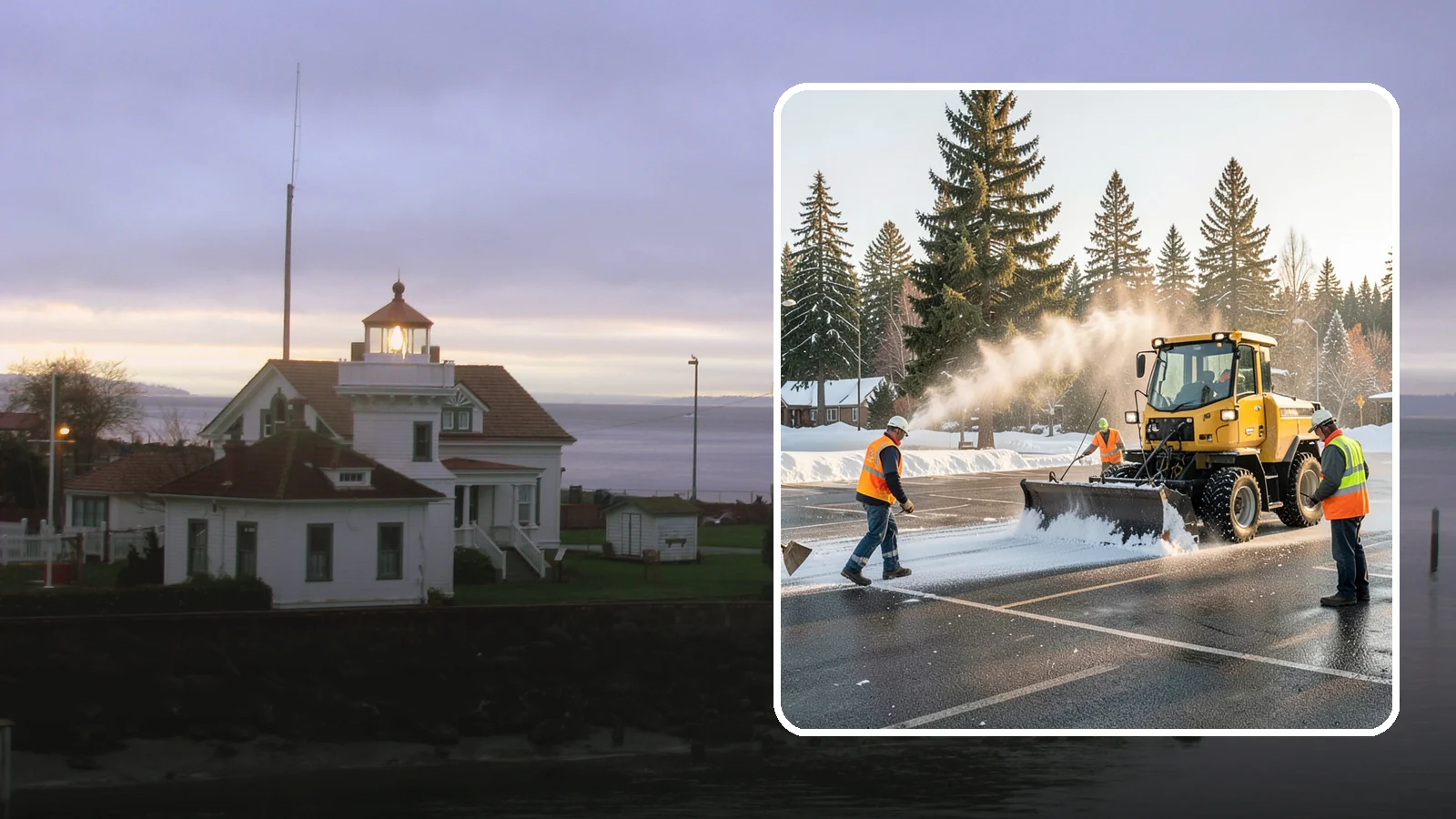 Parking Lot Snow Removal in Mukilteo, Snohomish County, WA - Plow and clear public parking lots and facility lots to keep them open and safe during winter weather.