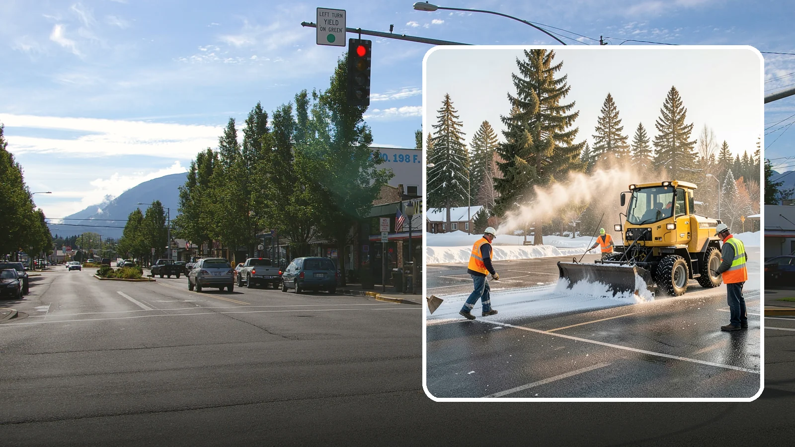 Parking Lot Snow Removal in North Bend, King County, WA - Plow and clear public parking lots and facility lots to keep them open and safe during winter weather.