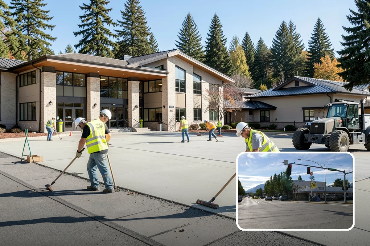 Parking Lot Snow Removal in North Bend, King County, WA - Prioritizes ADA stalls and access aisles for compliance