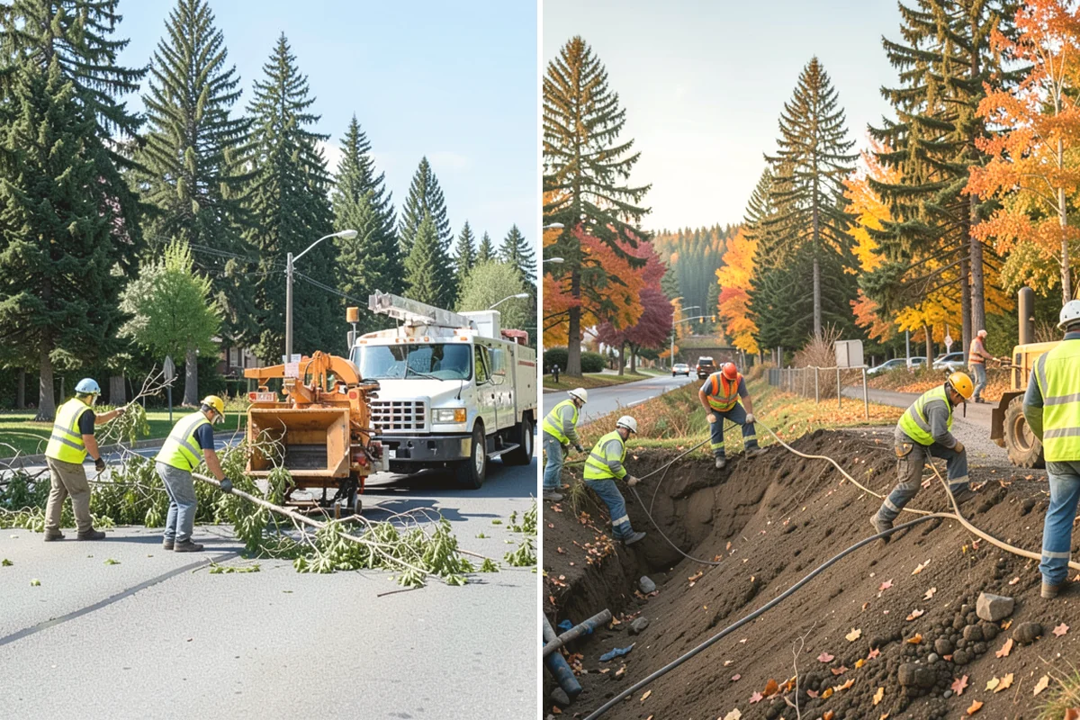 Parking Lot Snow Removal in North Bend, King County, WA - Map lots, ADA stalls, and snow-storage areas with staff