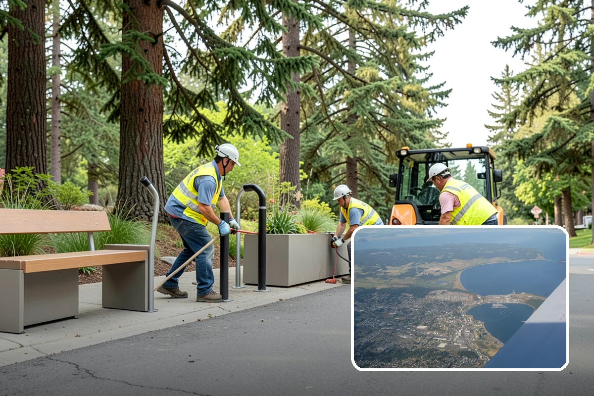 Parking Lot Snow Removal in Oak Harbor, Island County, WA - Prioritizes ADA stalls and access aisles for compliance