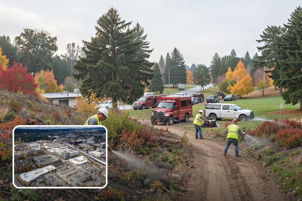 Parking Lot Snow Removal in Redmond, King County, WA - Prioritizes ADA stalls and access aisles for compliance