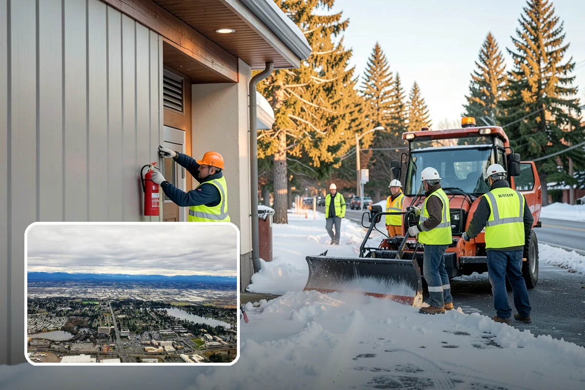 Parking Lot Snow Removal in SeaTac, King County, WA - Prioritizes ADA stalls and access aisles for compliance