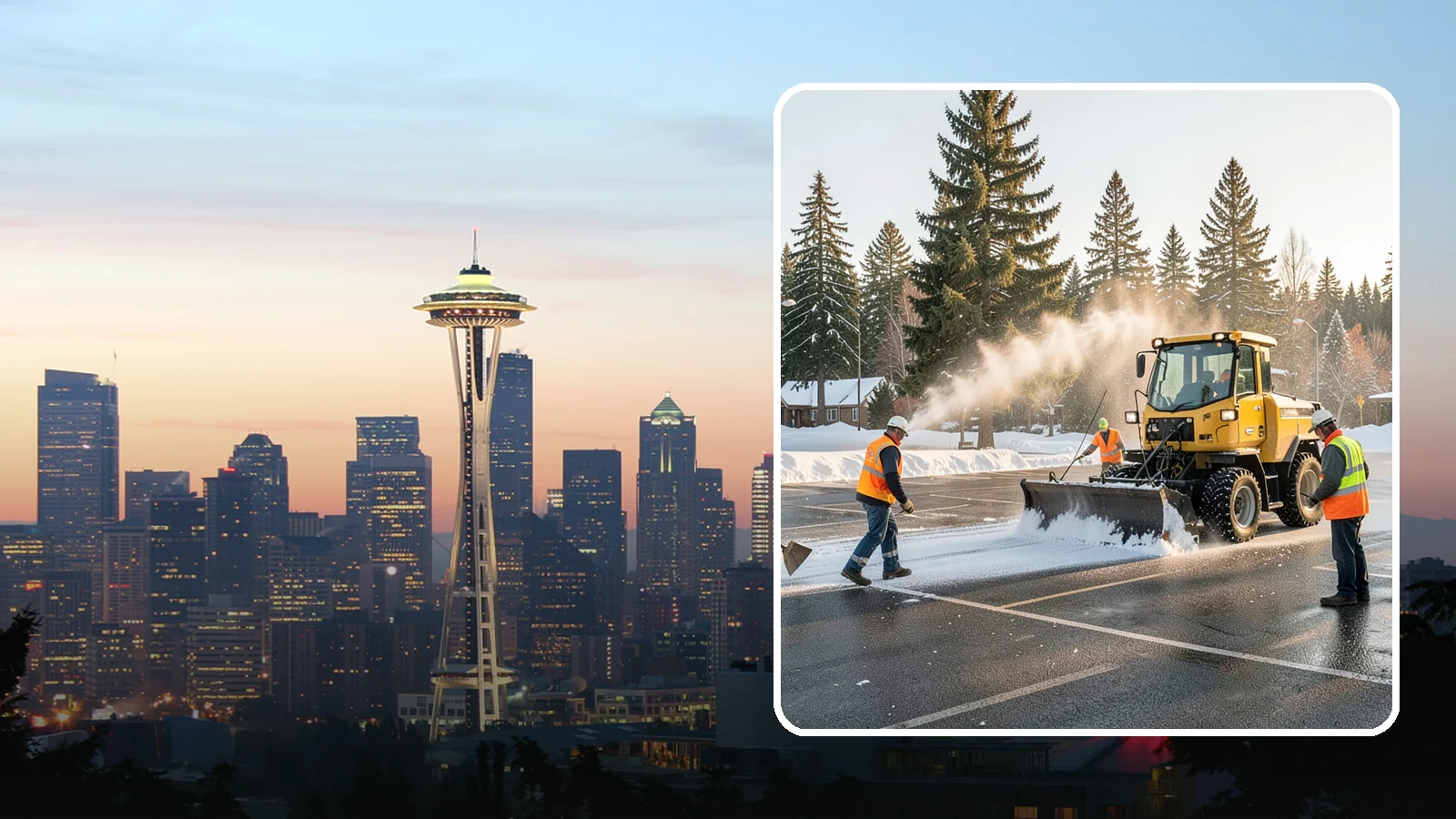 Parking Lot Snow Removal in Seattle, King County, WA - Plow and clear public parking lots and facility lots to keep them open and safe during winter weather.